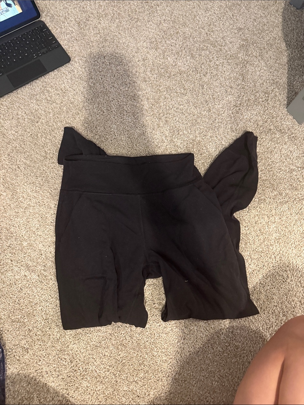 Women's High-Waist Black Active Shorts